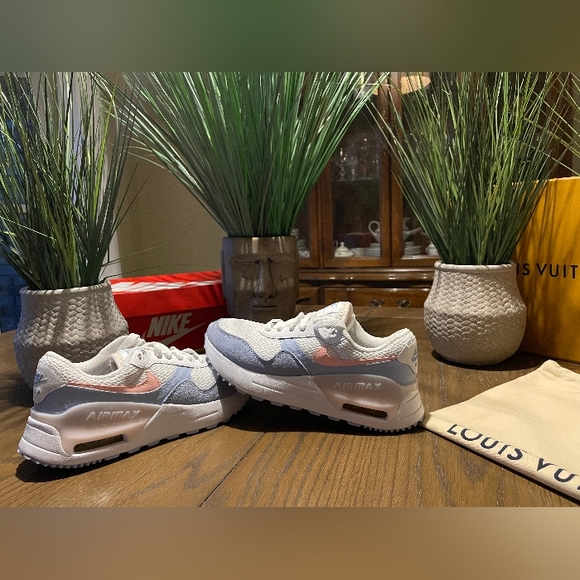 Nike Air Max System White / Cobalt Bliss / Pearl  Pink Bloom Size 7.5 WMNS - Picture 4 of 6